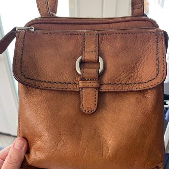 Fossil Tan Leather Crossbody Bag - Picture 15 of 16